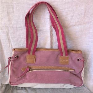 Hogan Pink Suede Handbag.